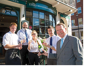 Nigel Windridge and his senior staff celebrate!