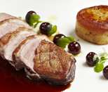 Roasted duck breast with Griotte potato Dauphinoise