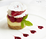 Lime and ginger curd cake with  raspberry and sugar crisps