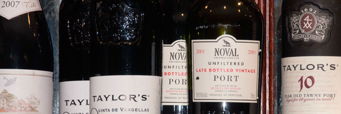 A selection of Ebury Ports and fortified wines.